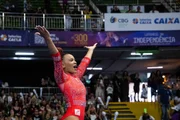 Rebeca só disputou um aparelho na competição