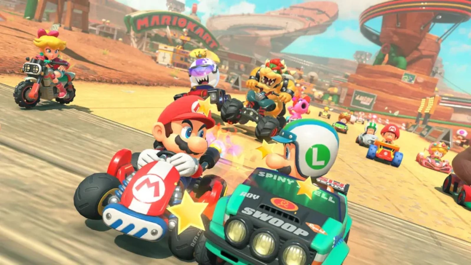 Mario Kart World recebe atualização gratuita com 10 pistas clássicas de Super Mario Kart Outer Space