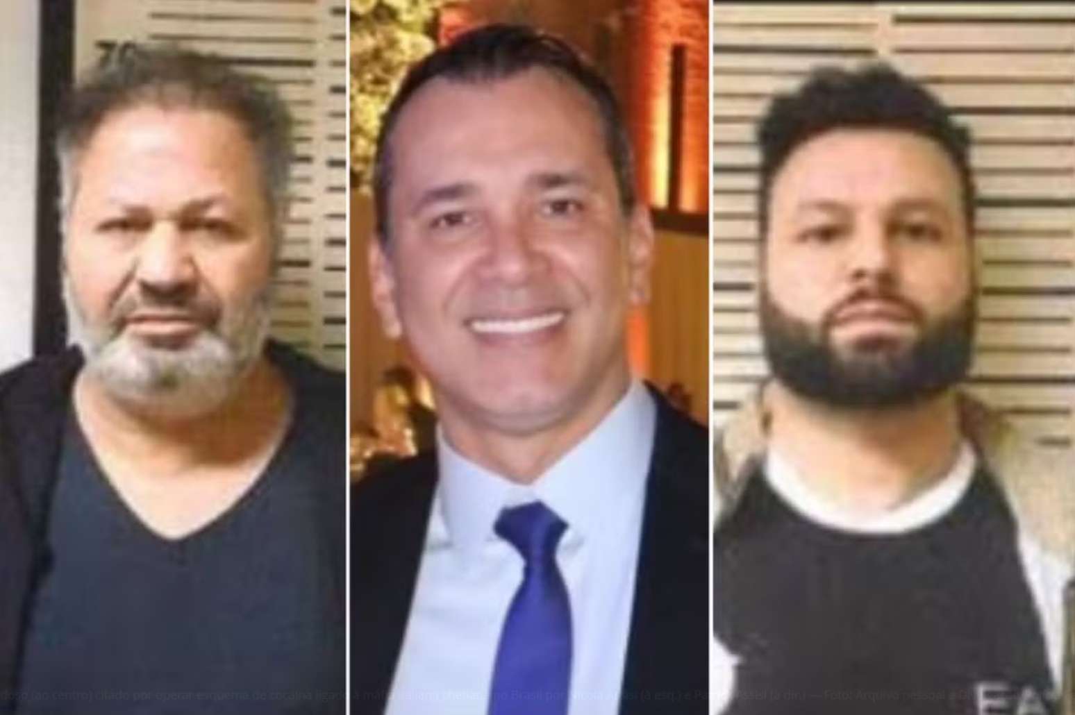 O advogado Patrick Raasch Cardoso (ao centro), Nicola Assisi (&agrave; esq.) e Patrick Assisi (&agrave; dir.)