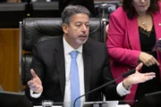 Arthur Lira, ainda como presidente da Câmara no Plenário da Câmara dos Deputados