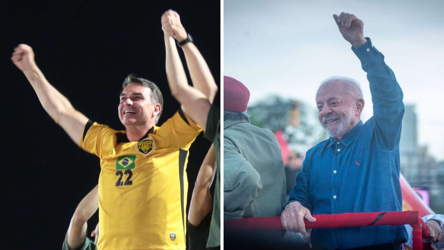 Fl&aacute;vio Bolsonaro e Lula disputam segundo turno neste domingo, 25