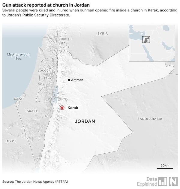 Abdullah II condena o 'ataque terrorista' na igreja da Jordânia que matou sete pessoas