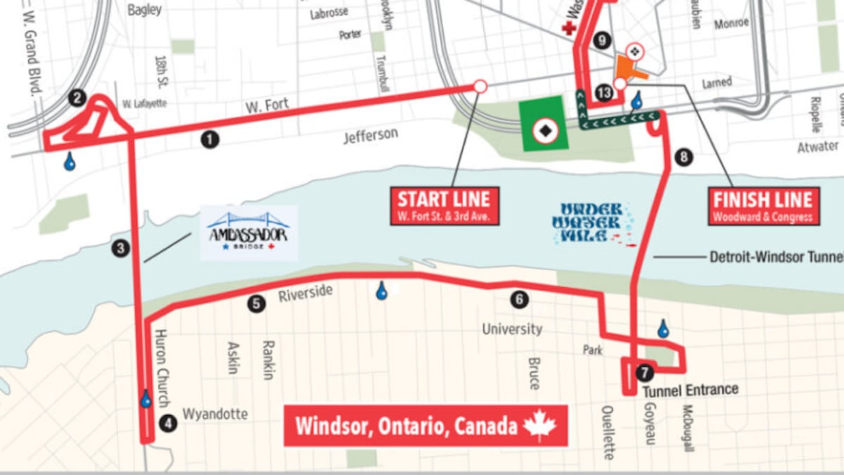Here are the Windsor road and border closures for Detroit Free Press Marathon