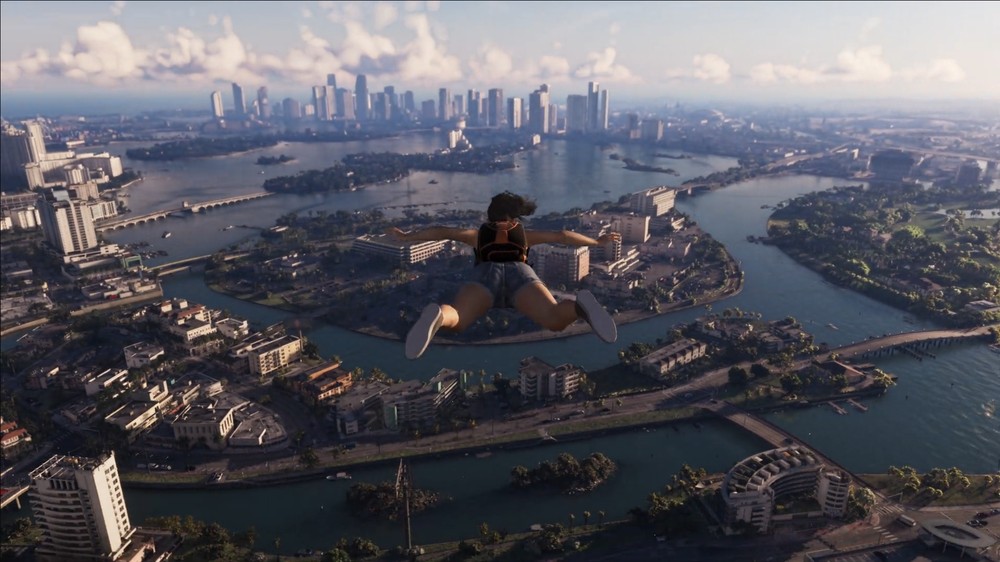 GTA 6 - Lucia salta de paraquedas — Foto: Reprodução/Netflix/Rockstar