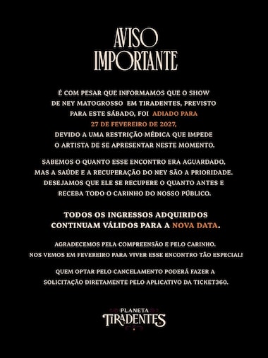 Ney Matogrosso anuncia pausa nos shows após cirurgia: ‘Não é nada grave’; veja vídeo