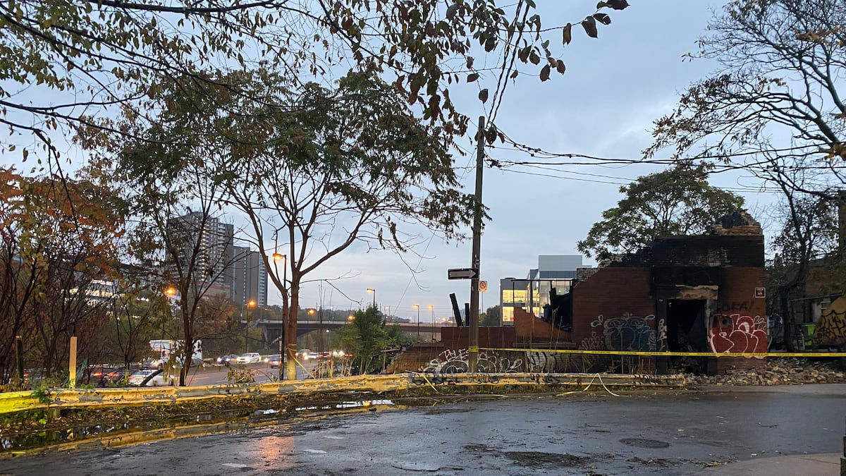 DVP reopens after crews demolish building damaged by fire in downtorn Toronto