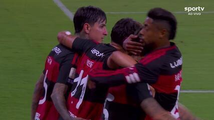 Aos 53 min do 2º tempo - gol de pênalti de Carrascal do Flamengo contra o Atlético-MG