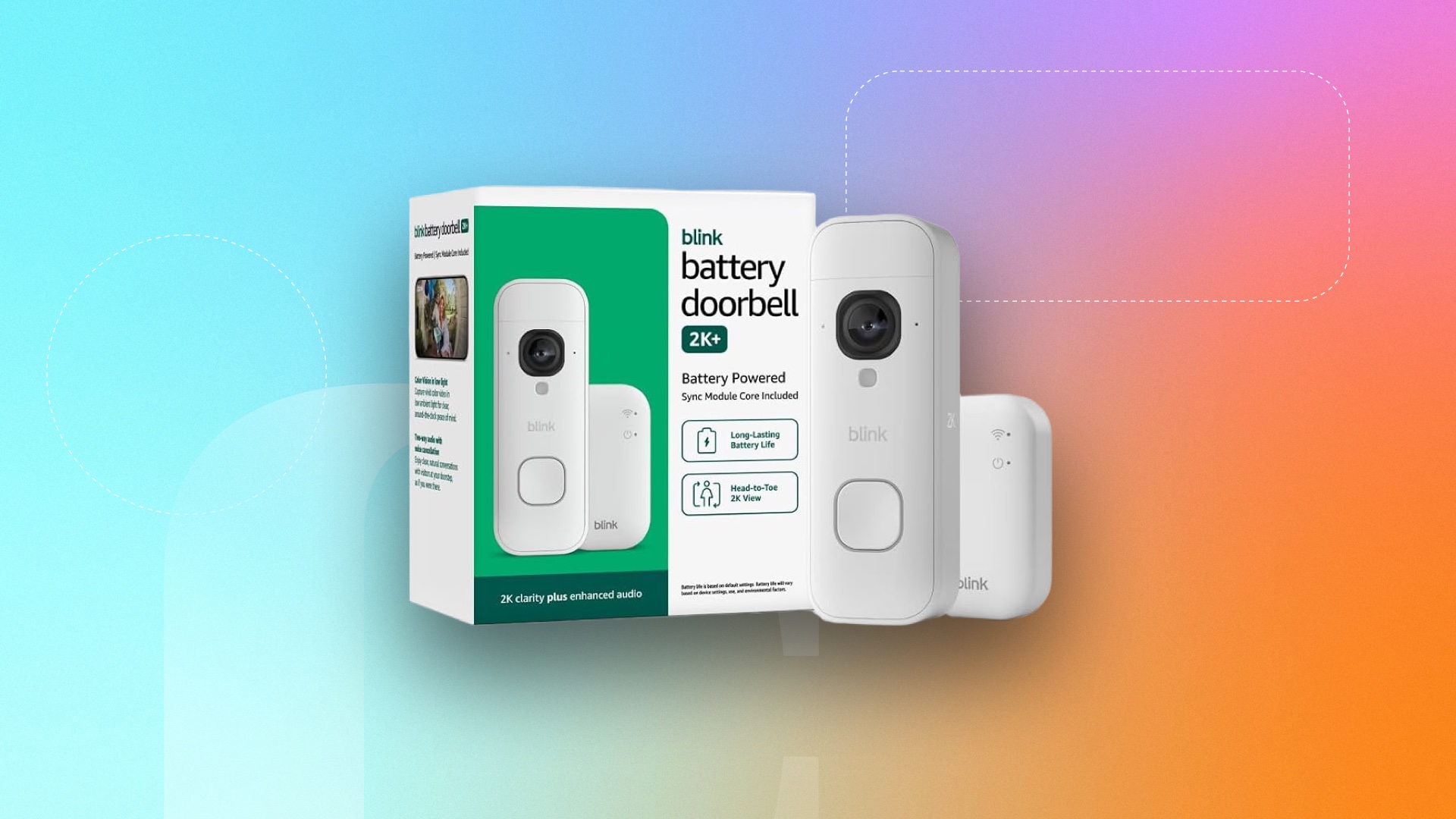 Blink Battery Doorbell 2K Plus