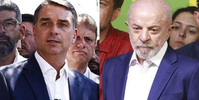Fl&aacute;vio Bolsonaro recebeu mais votos do que Lula no 2&ordm; turno na Papudinha Foto: Wilton J&uacute;nior e Daniel Teixeira/Estad&atilde;o / Estad&atilde;o