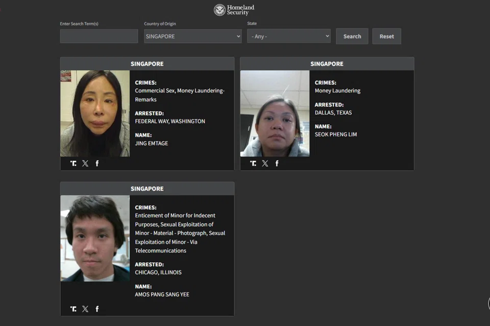 Terceira singapurense adicionada à lista de 'piores do pior' criminosos dos EUA por coagir mulheres a se prostituírem